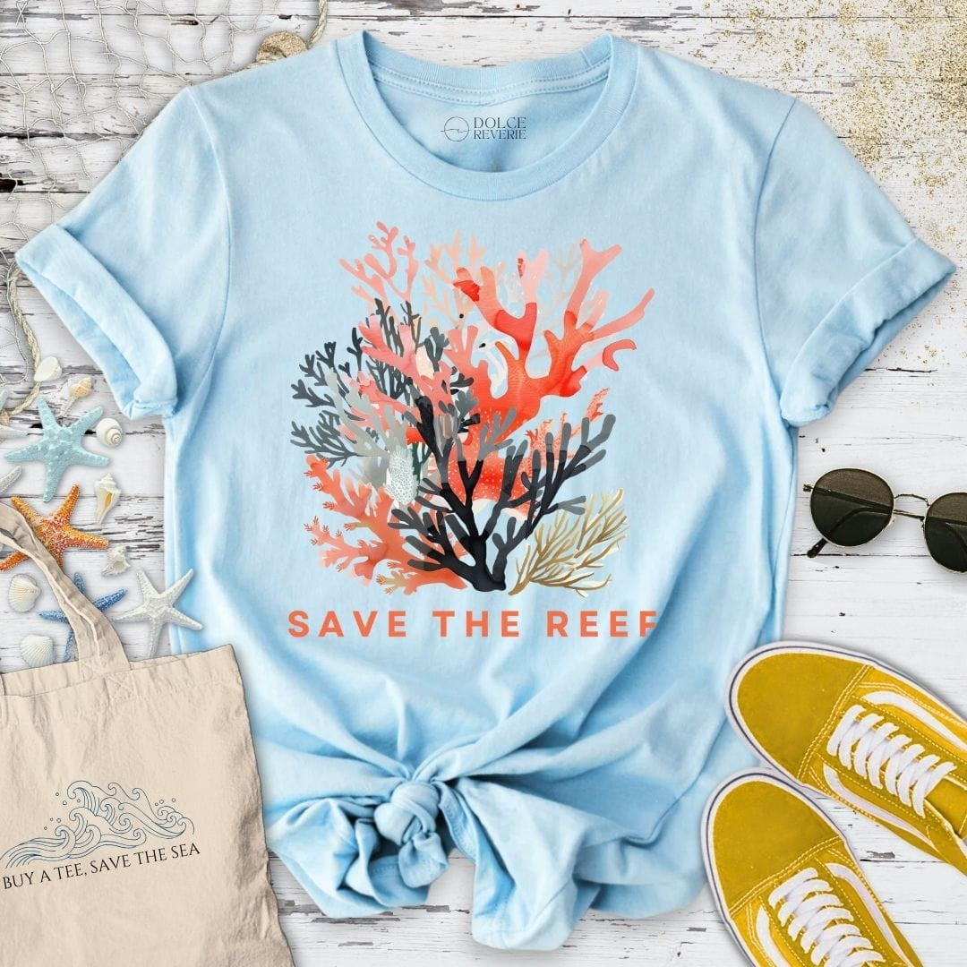 Save The Reef T-Shirt - Ocean Graphic Tee - Gift for Ocean Lovers - Unisex