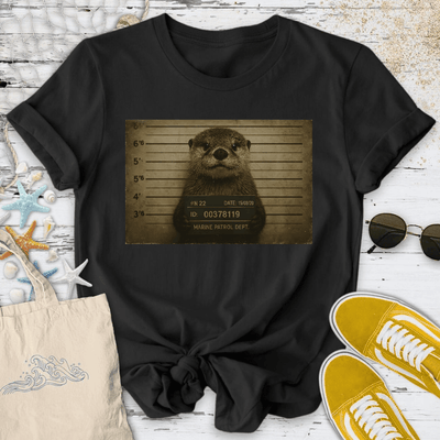 Otter Mugshot T-Shirt - Ocean Graphic Tee - Gift for Ocean Lovers - Unisex