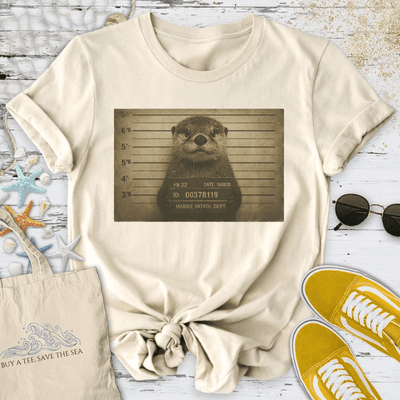 Otter Mugshot T-Shirt - Ocean Graphic Tee - Gift for Ocean Lovers - Unisex