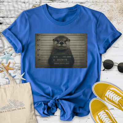 Otter Mugshot T-Shirt - Ocean Graphic Tee - Gift for Ocean Lovers - Unisex