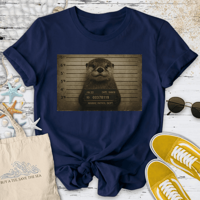 Otter Mugshot T-Shirt - Ocean Graphic Tee - Gift for Ocean Lovers - Unisex