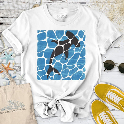 Swimming Hammerhead Shark T-Shirt - Ocean Graphic Tee - Gift for Ocean Lovers - Unisex