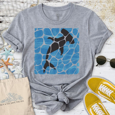 Swimming Hammerhead Shark T-Shirt - Ocean Graphic Tee - Gift for Ocean Lovers - Unisex
