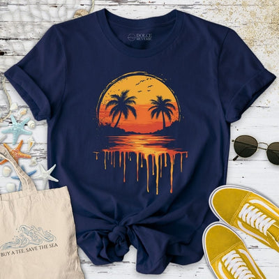 Melting Sunset T-Shirt - Ocean Graphic Tee - Gift for Ocean Lovers - Unisex