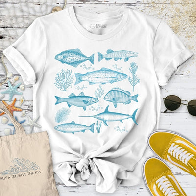 Vintage Fish T-Shirt - Ocean Graphic Tee - Gift for Ocean Lovers - Unisex
