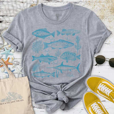 Vintage Fish T-Shirt - Ocean Graphic Tee - Gift for Ocean Lovers - Unisex