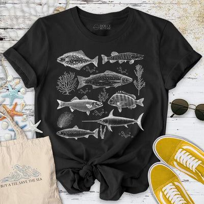 Vintage Fish T-Shirt - Ocean Graphic Tee - Gift for Ocean Lovers - Unisex