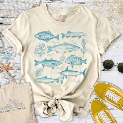 Vintage Fish T-Shirt - Ocean Graphic Tee - Gift for Ocean Lovers - Unisex