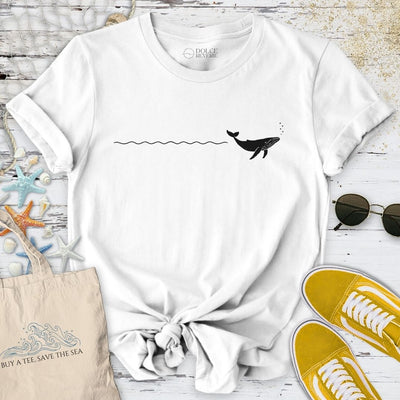 Whale Trail T-Shirt - Ocean Graphic Tee - Gift for Ocean Lovers - Unisex