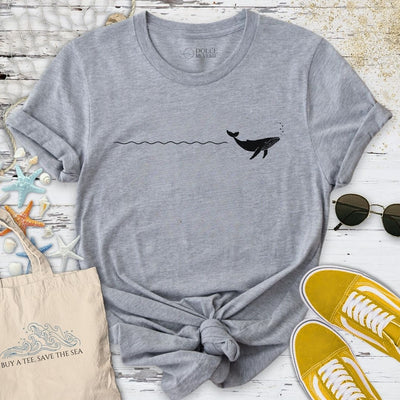 Whale Trail T-Shirt - Ocean Graphic Tee - Gift for Ocean Lovers - Unisex