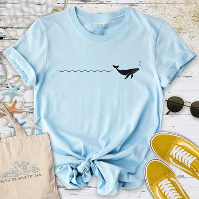 Whale Trail T-Shirt - Ocean Graphic Tee - Gift for Ocean Lovers - Unisex