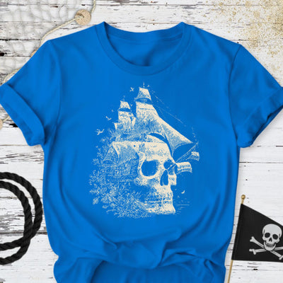 Skull Ship T-Shirt - Ocean Graphic Tee - Gift for Ocean Lovers - Unisex