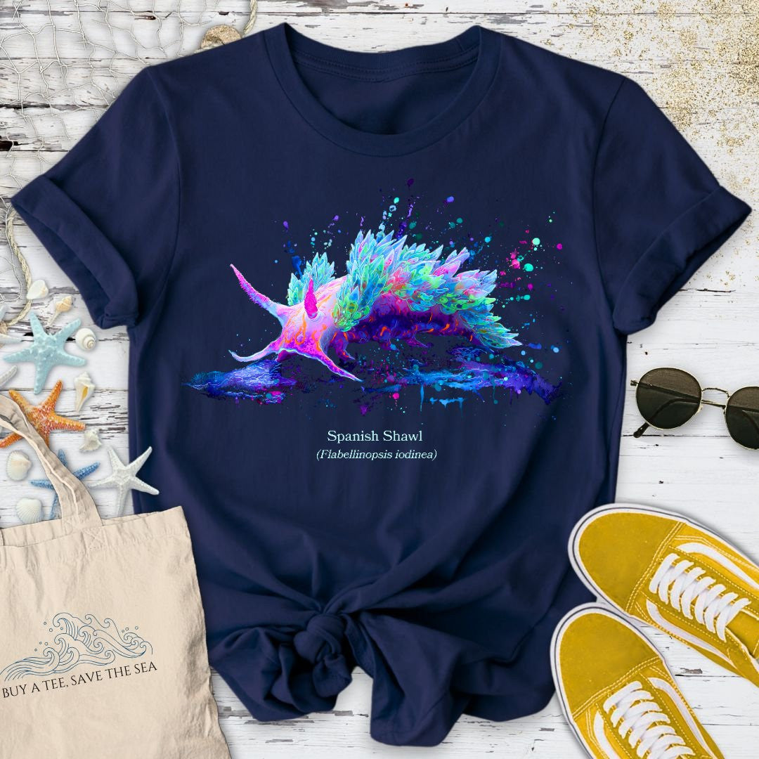 Spanish Shawl, Nudibranch T-Shirt - Ocean Graphic Tee - Gift for Ocean Lovers - Unisex