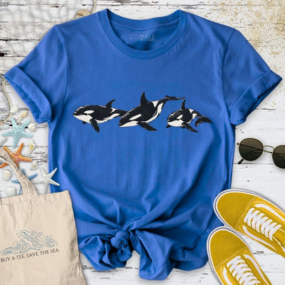 3 Vintage Orcas T-Shirt - Ocean Graphic Tee - Gift for Ocean Lovers - Unisex