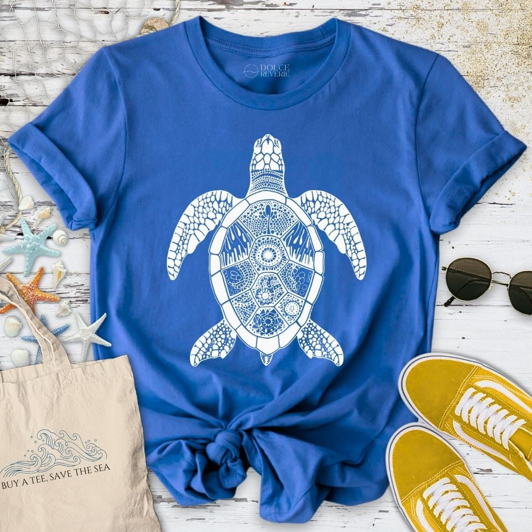 Turtle Zentangle T-Shirt - Ocean Graphic Tee - Gift for Ocean Lovers - Unisex