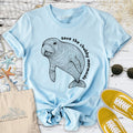 Chubby Mermaids, Manatee T-Shirt - Ocean Graphic Tee - Gift for Ocean Lovers - Unisex