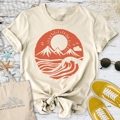 Mountain Waves T-Shirt - Ocean Graphic Tee - Gift for Ocean Lovers - Unisex