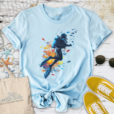 Scuba Diving T-Shirt - Ocean Graphic Tee - Gift for Ocean Lovers - Unisex