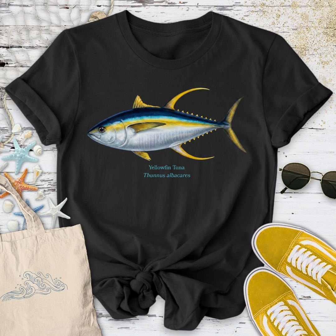 Yellowfin Tuna T-Shirt - Ocean Graphic Tee - Gift for Ocean Lovers - Unisex