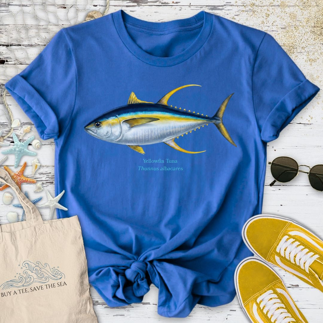 Yellowfin Tuna T-Shirt - Ocean Graphic Tee - Gift for Ocean Lovers - Unisex