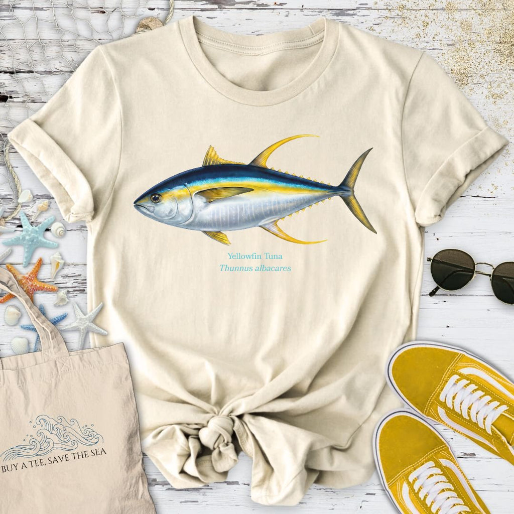 Yellowfin Tuna T-Shirt - Ocean Graphic Tee - Gift for Ocean Lovers - Unisex