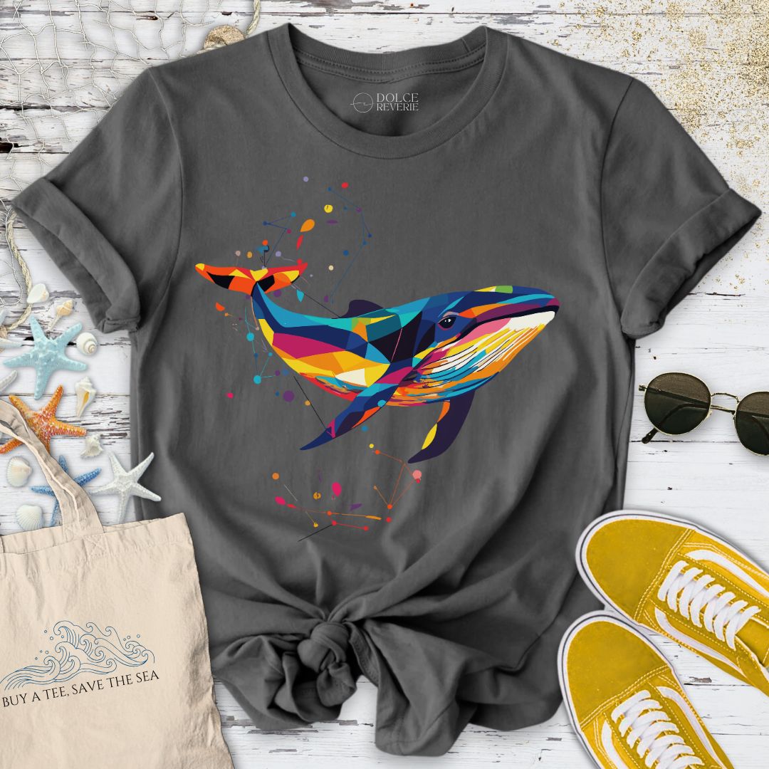 Geometric Whale T-Shirt - Ocean Graphic Tee - Gift for Ocean Lovers - Unisex
