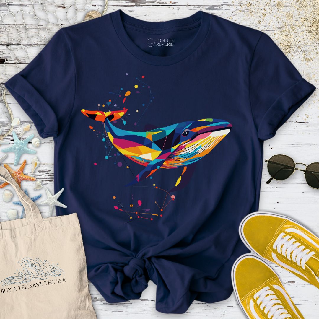 Geometric Whale T-Shirt - Ocean Graphic Tee - Gift for Ocean Lovers - Unisex