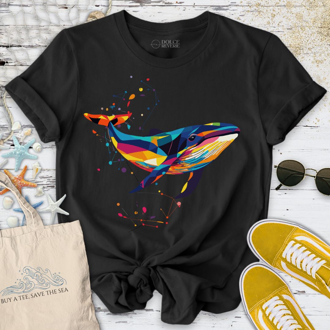 Geometric Whale T-Shirt - Ocean Graphic Tee - Gift for Ocean Lovers - Unisex