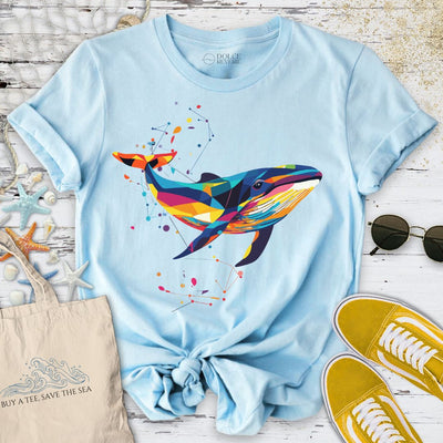 Geometric Whale T-Shirt - Ocean Graphic Tee - Gift for Ocean Lovers - Unisex