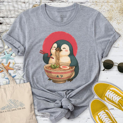 Ramen Penguin T-Shirt - Ocean Graphic Tee - Gift for Ocean Lovers - Unisex