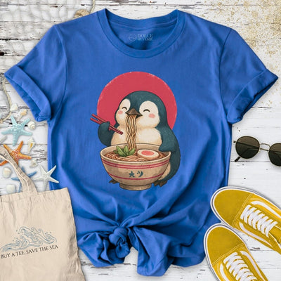 Ramen Penguin T-Shirt - Ocean Graphic Tee - Gift for Ocean Lovers - Unisex