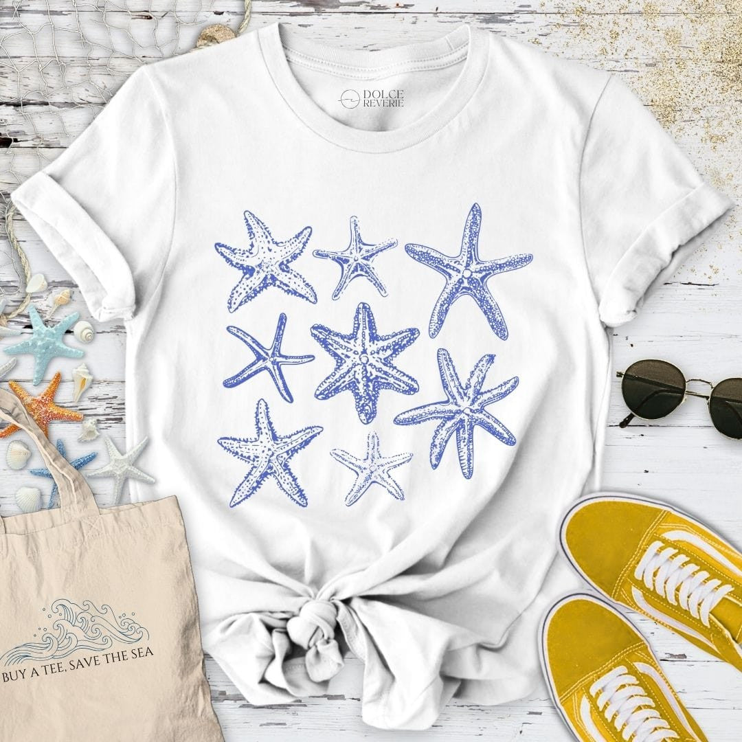 Vintage Starfish T-Shirt - Ocean Graphic Tee - Gift for Ocean Lovers - Unisex