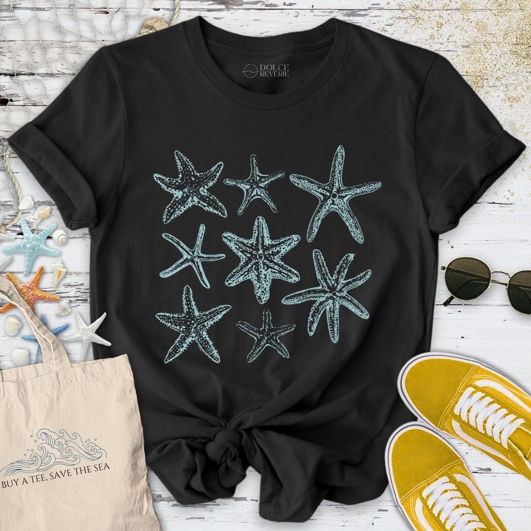 Vintage Starfish T-Shirt - Ocean Graphic Tee - Gift for Ocean Lovers - Unisex