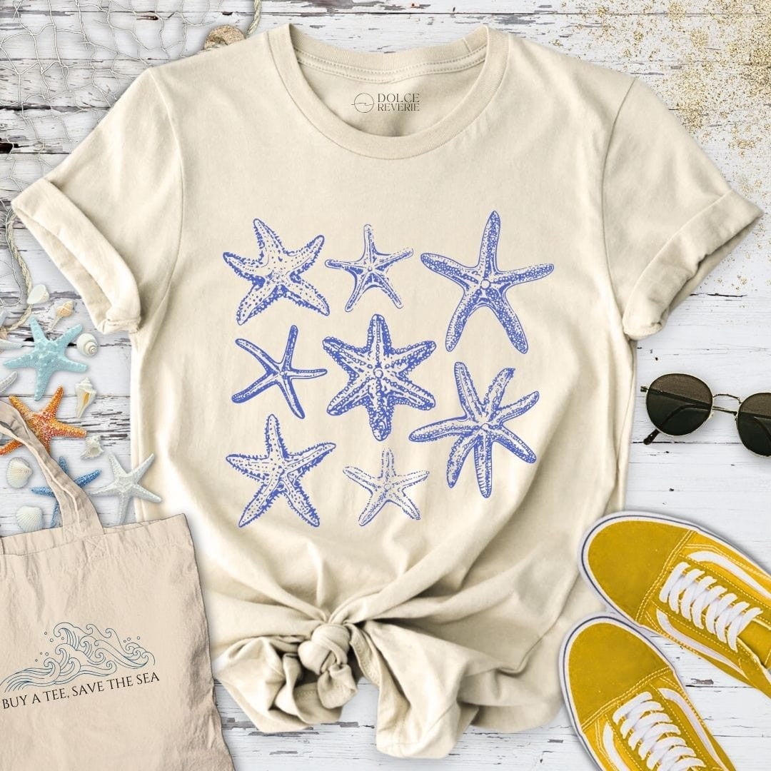 Vintage Starfish T-Shirt - Ocean Graphic Tee - Gift for Ocean Lovers - Unisex