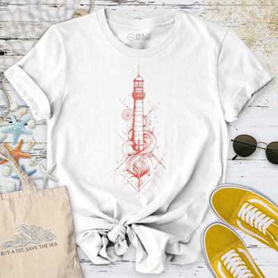 Geometric Lighthouse T-Shirt - Ocean Graphic Tee - Gift for Ocean Lovers - Unisex