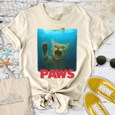 Paws T-Shirt - Ocean Graphic Tee - Gift for Ocean Lovers - Unisex