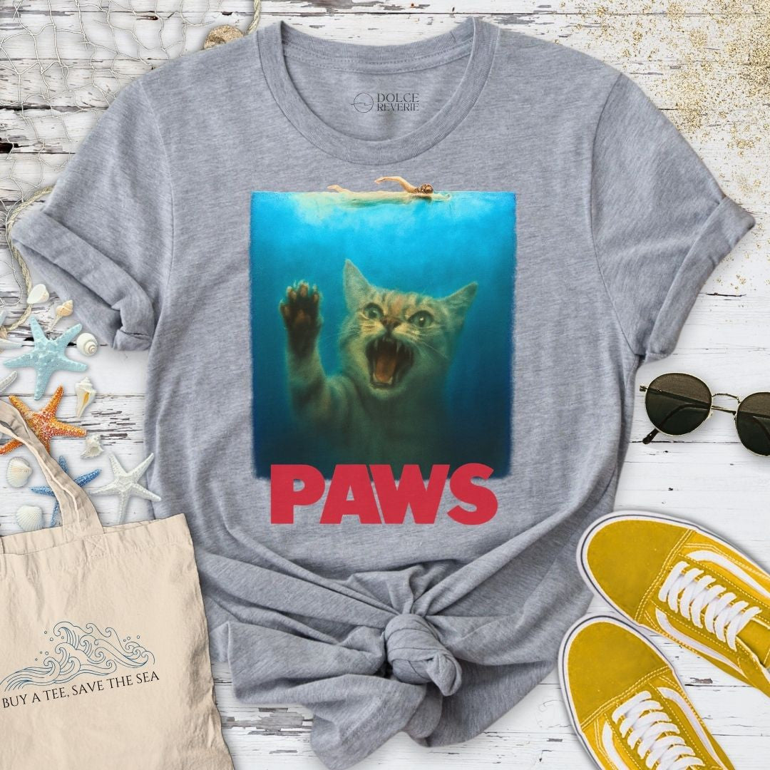 Paws T-Shirt - Ocean Graphic Tee - Gift for Ocean Lovers - Unisex