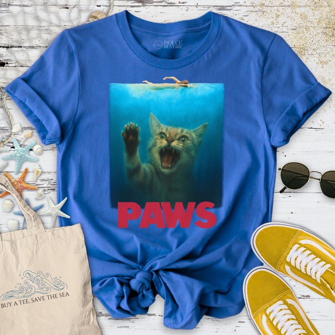 Paws T-Shirt - Ocean Graphic Tee - Gift for Ocean Lovers - Unisex