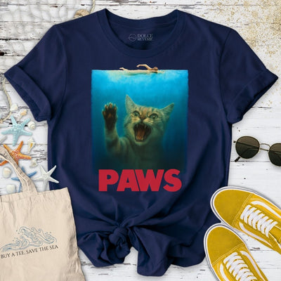 Paws T-Shirt - Ocean Graphic Tee - Gift for Ocean Lovers - Unisex