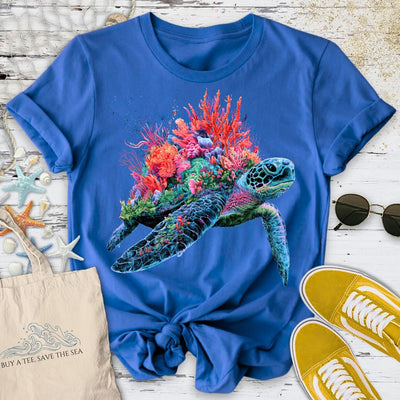 Reef Turtle T-Shirt - Ocean Graphic Tee - Gift for Ocean Lovers - Unisex