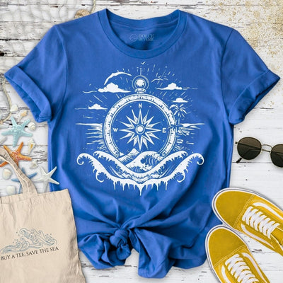 Compass T-Shirt - Ocean Graphic Tee - Gift for Ocean Lovers - Unisex