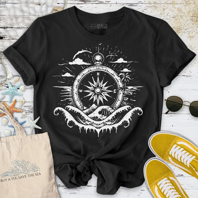 Compass T-Shirt - Ocean Graphic Tee - Gift for Ocean Lovers - Unisex