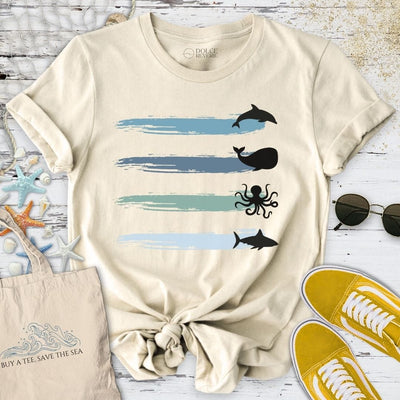 Marine Paths T-Shirt - Ocean Graphic Tee - Gift for Ocean Lovers - Unisex