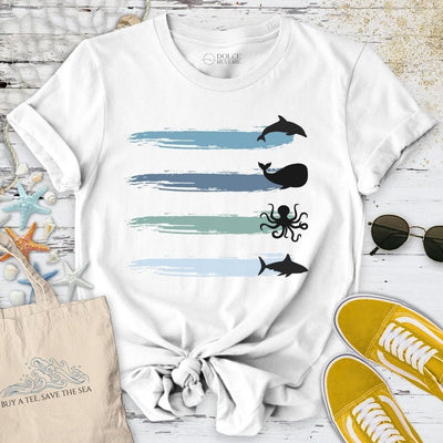 Marine Paths T-Shirt - Ocean Graphic Tee - Gift for Ocean Lovers - Unisex
