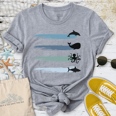 Marine Paths T-Shirt - Ocean Graphic Tee - Gift for Ocean Lovers - Unisex