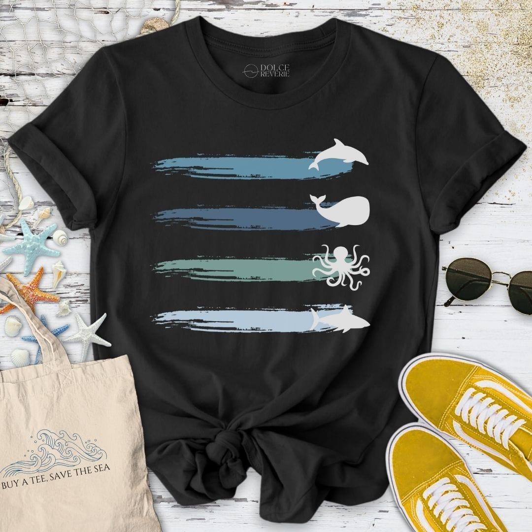 Marine Paths T-Shirt - Ocean Graphic Tee - Gift for Ocean Lovers - Unisex