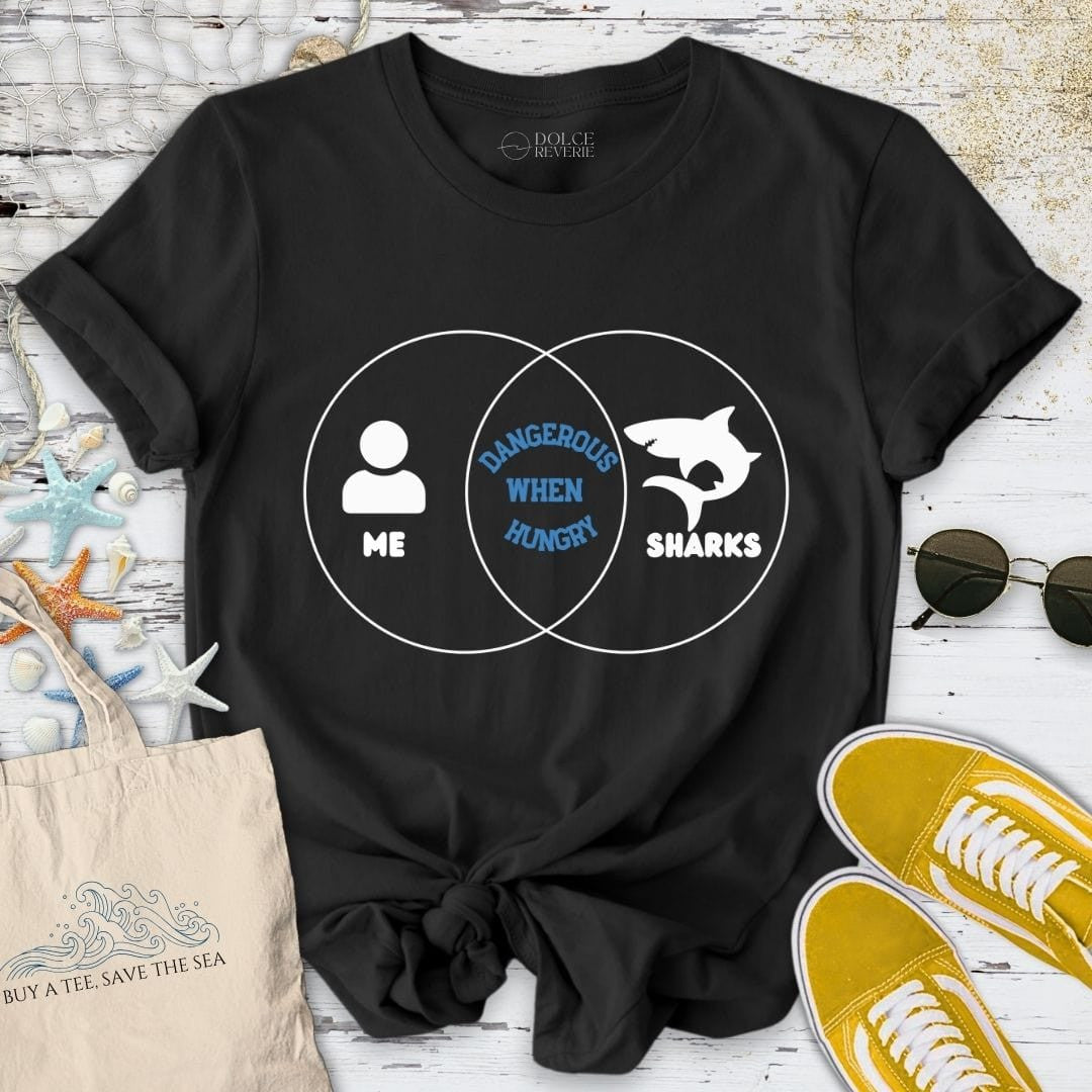 Dangerous When Hungry T-Shirt - Ocean Graphic Tee - Gift for Ocean Lovers - Unisex