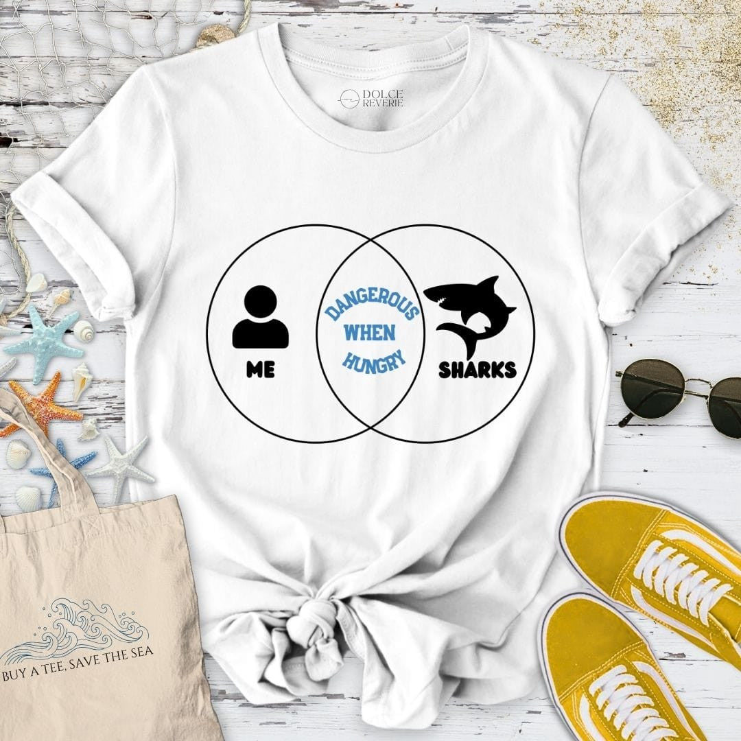 Dangerous When Hungry T-Shirt - Ocean Graphic Tee - Gift for Ocean Lovers - Unisex