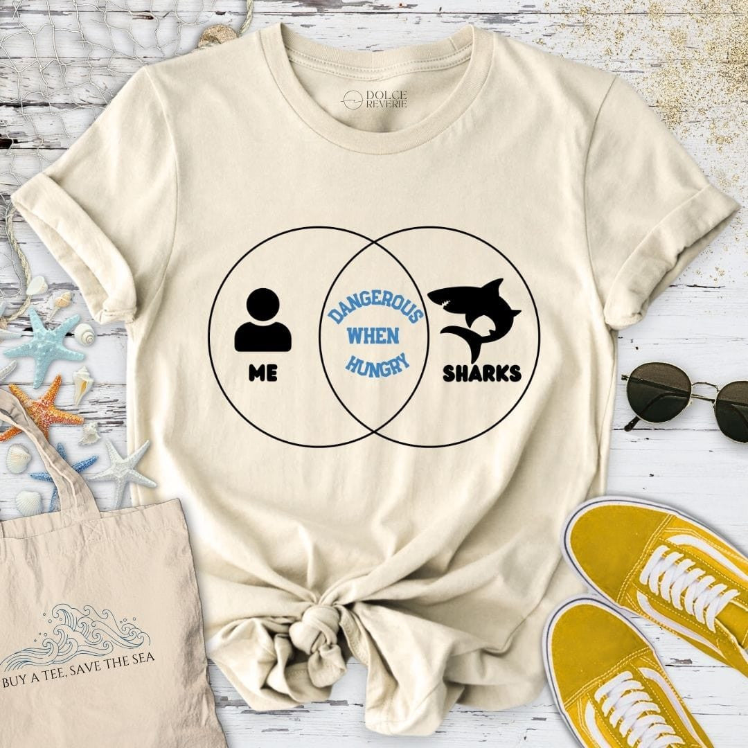 Dangerous When Hungry T-Shirt - Ocean Graphic Tee - Gift for Ocean Lovers - Unisex