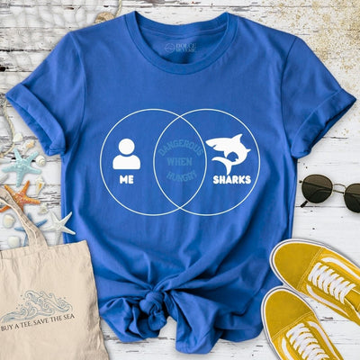 Dangerous When Hungry T-Shirt - Ocean Graphic Tee - Gift for Ocean Lovers - Unisex